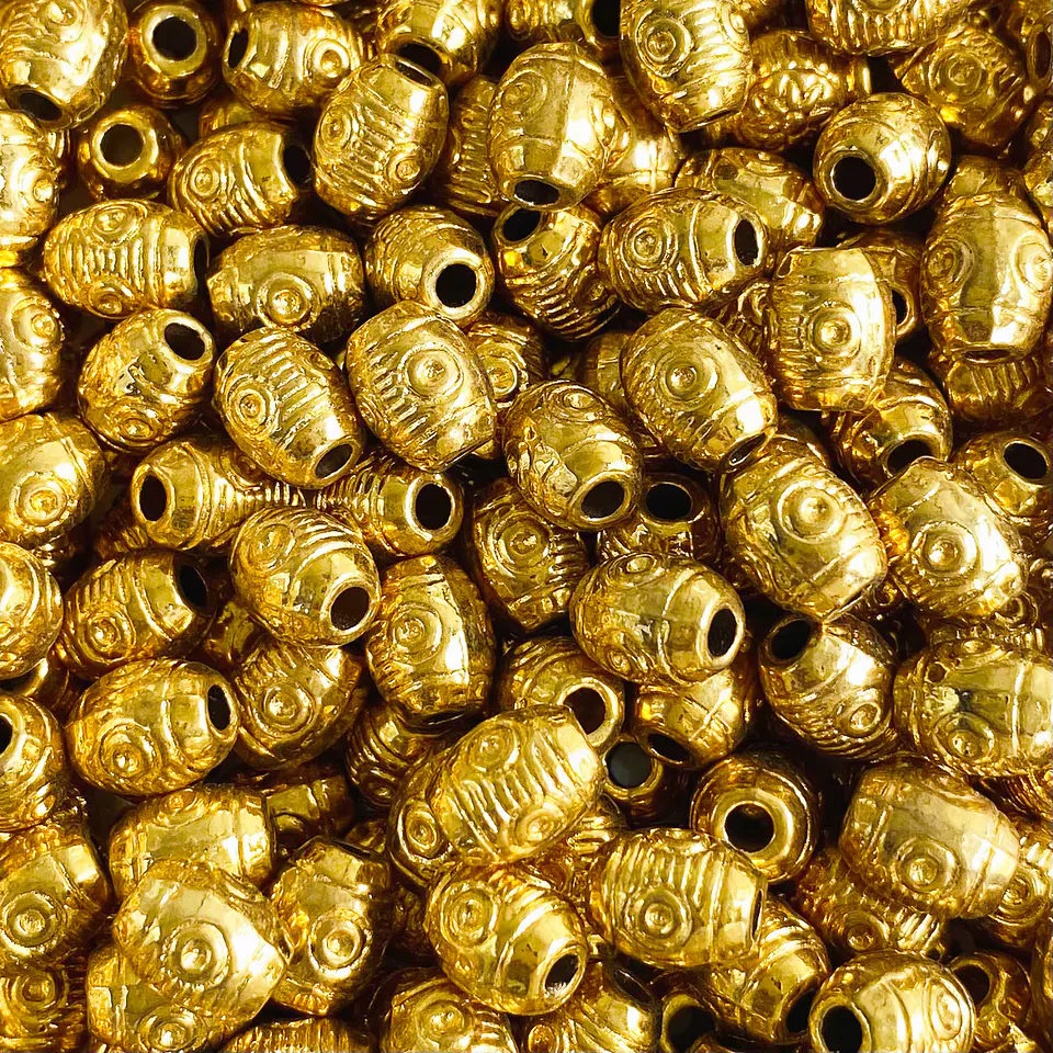 Separador Tubular de Ojos • Baño de Oro • 8x6 mm 1