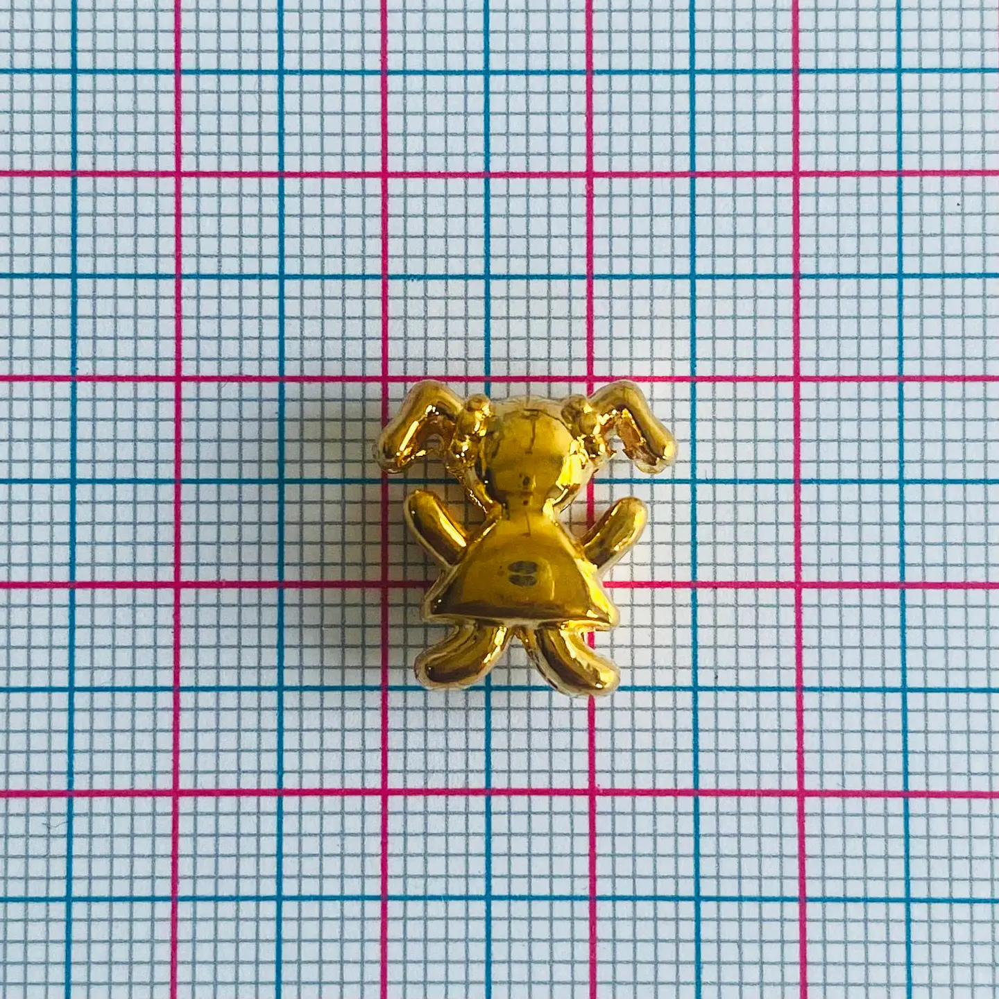 Separador Niña con Coletas • Baño de Oro • 15x15 mm 2