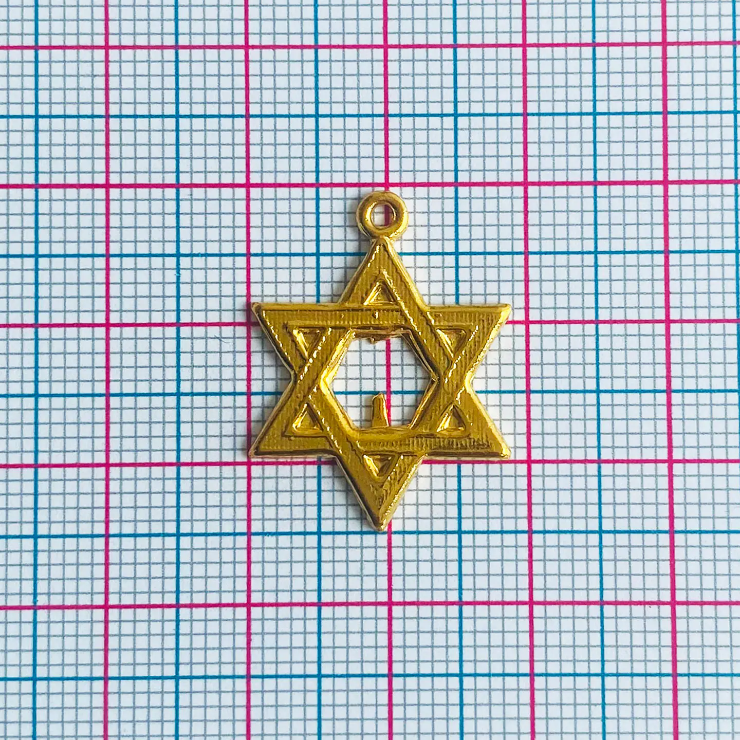 Dije Estrella de David • Baño de Oro • 18x25 mm 2