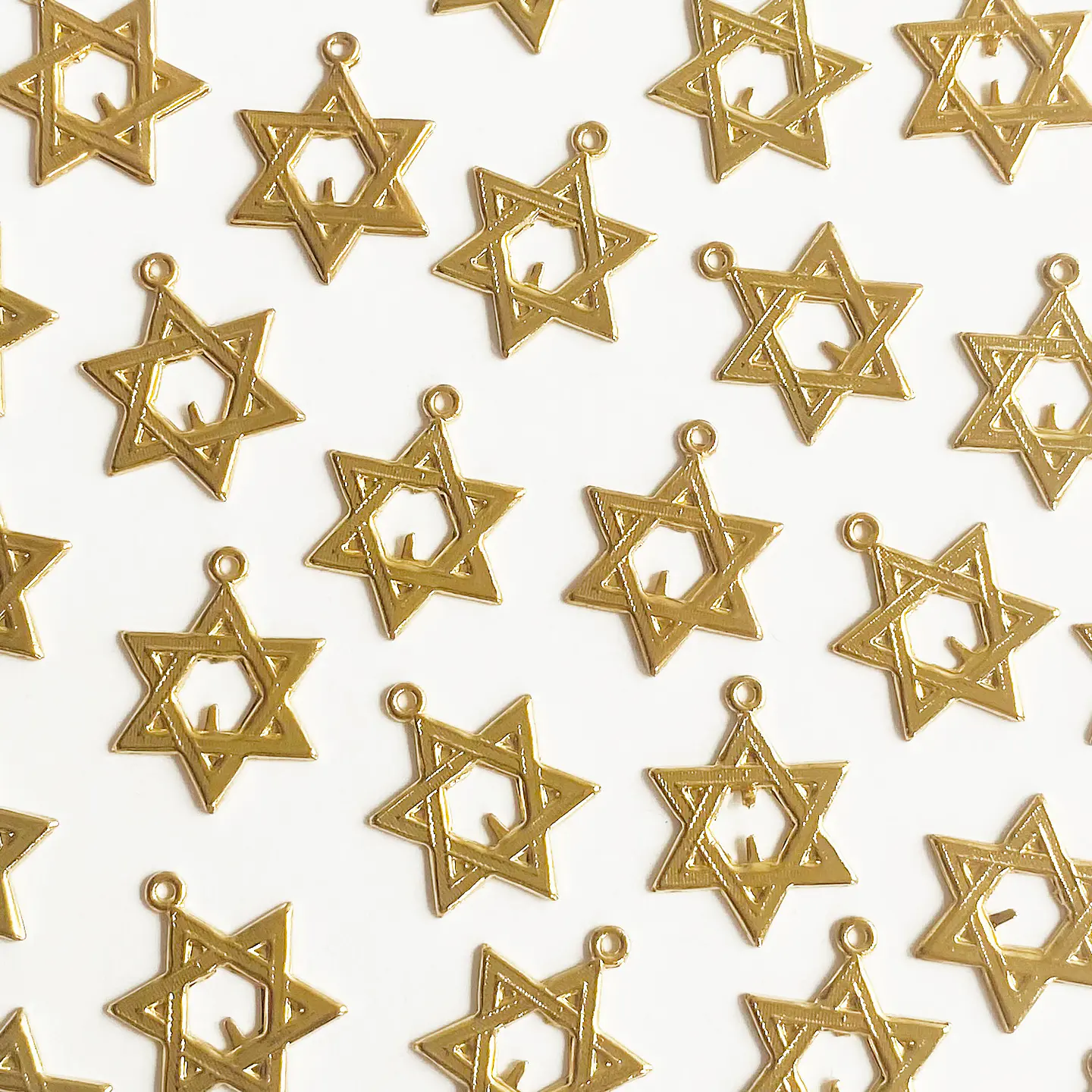 Dije Estrella de David • Baño de Oro • 18x25 mm 1