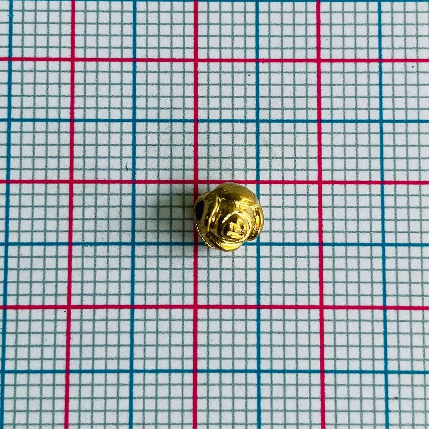 Separador Balín de Rosa • Baño de Oro • 5x5 mm 2