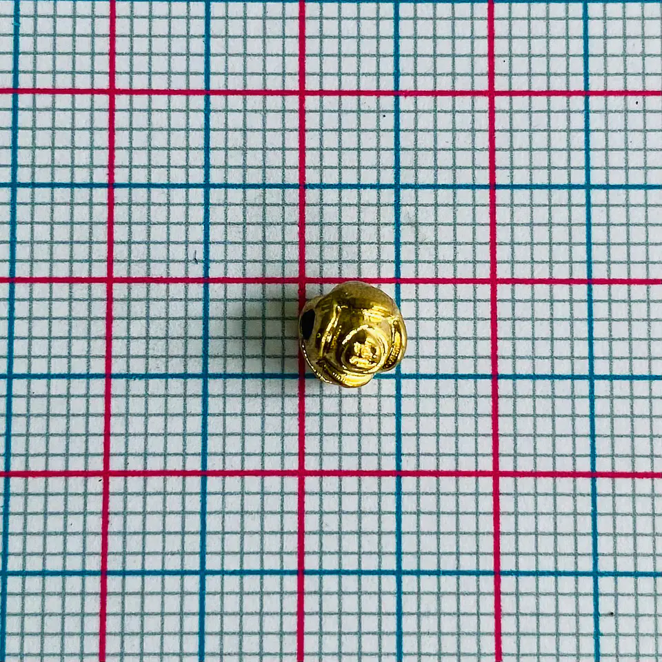 Separador Balín de Rosa • Baño de Oro • 5x5 mm 2