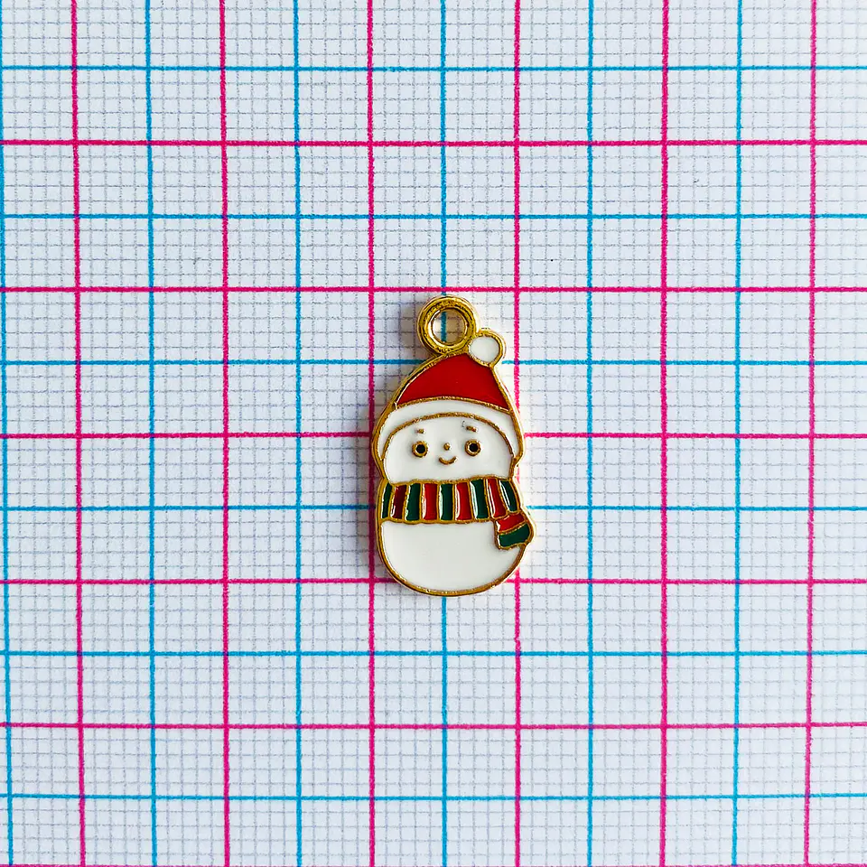 Dije Muñeco de Nieve • Zamak • 10x20 mm 2