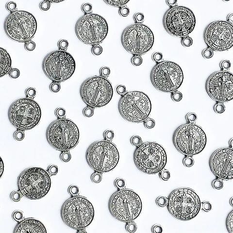 Dije Pulsera San Benito • Zamak • 10x12 mm
