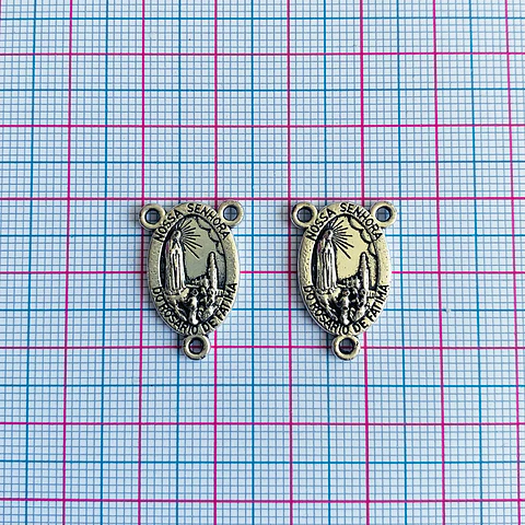 Centro de Rosario Virgen de Fátima • Zamak • 14x22 mm