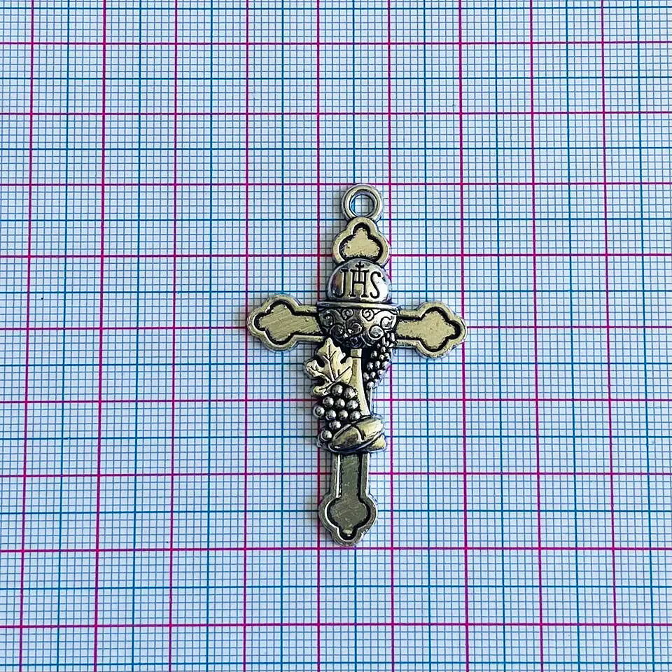 Dije Cruz de Primera Comunión • Zamak • 30x50 mm 2