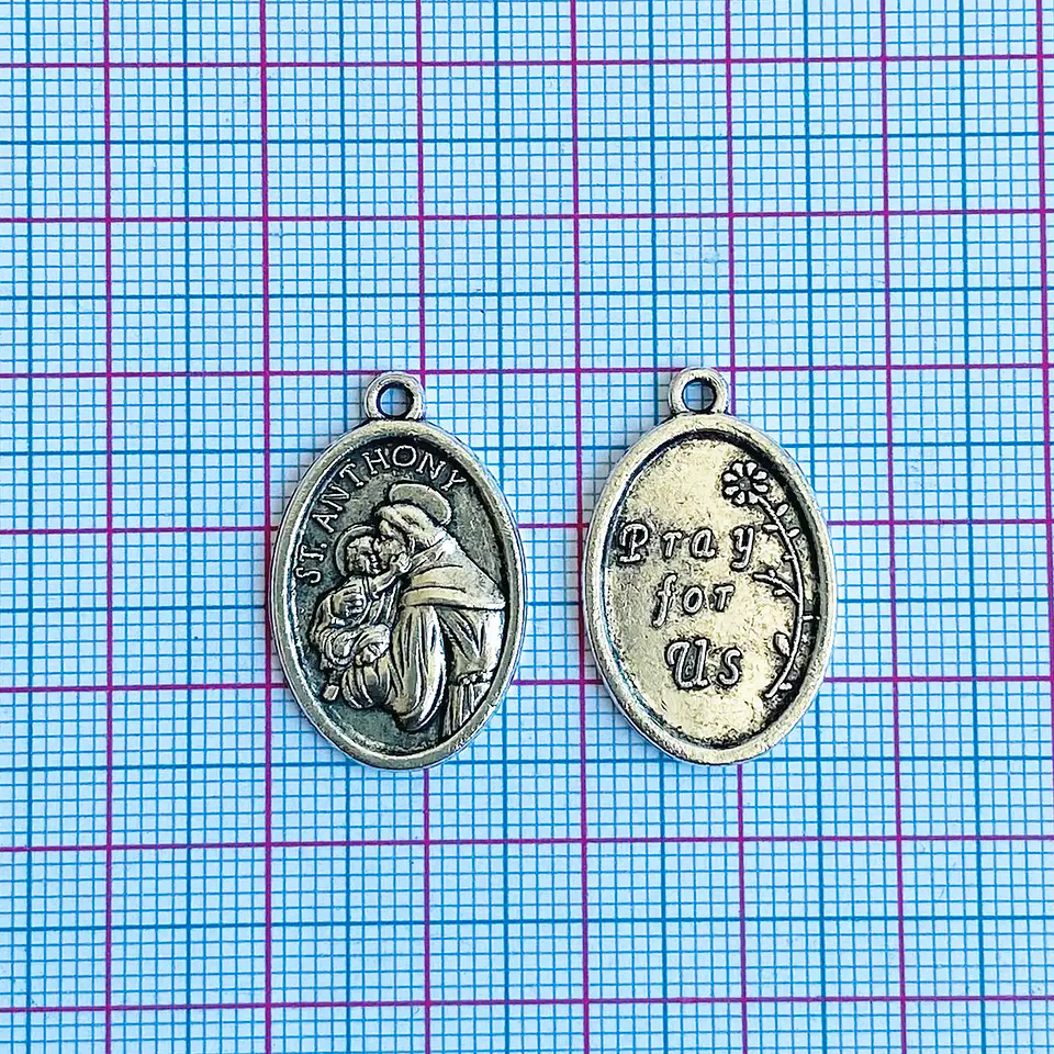 Dije Medalla de San Antonio de Padua • Zamak • 16x22 mm 2