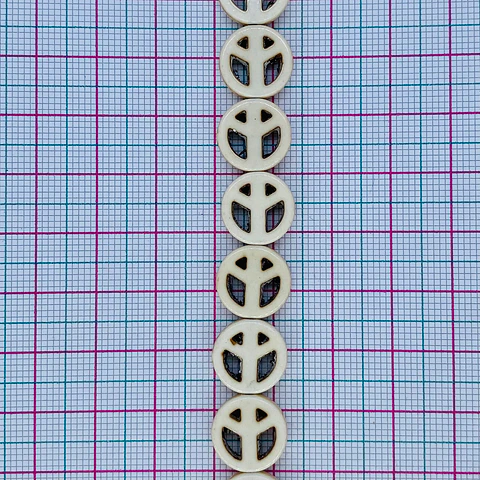 Símbolo de Paz • Fósil • 13x13 mm
