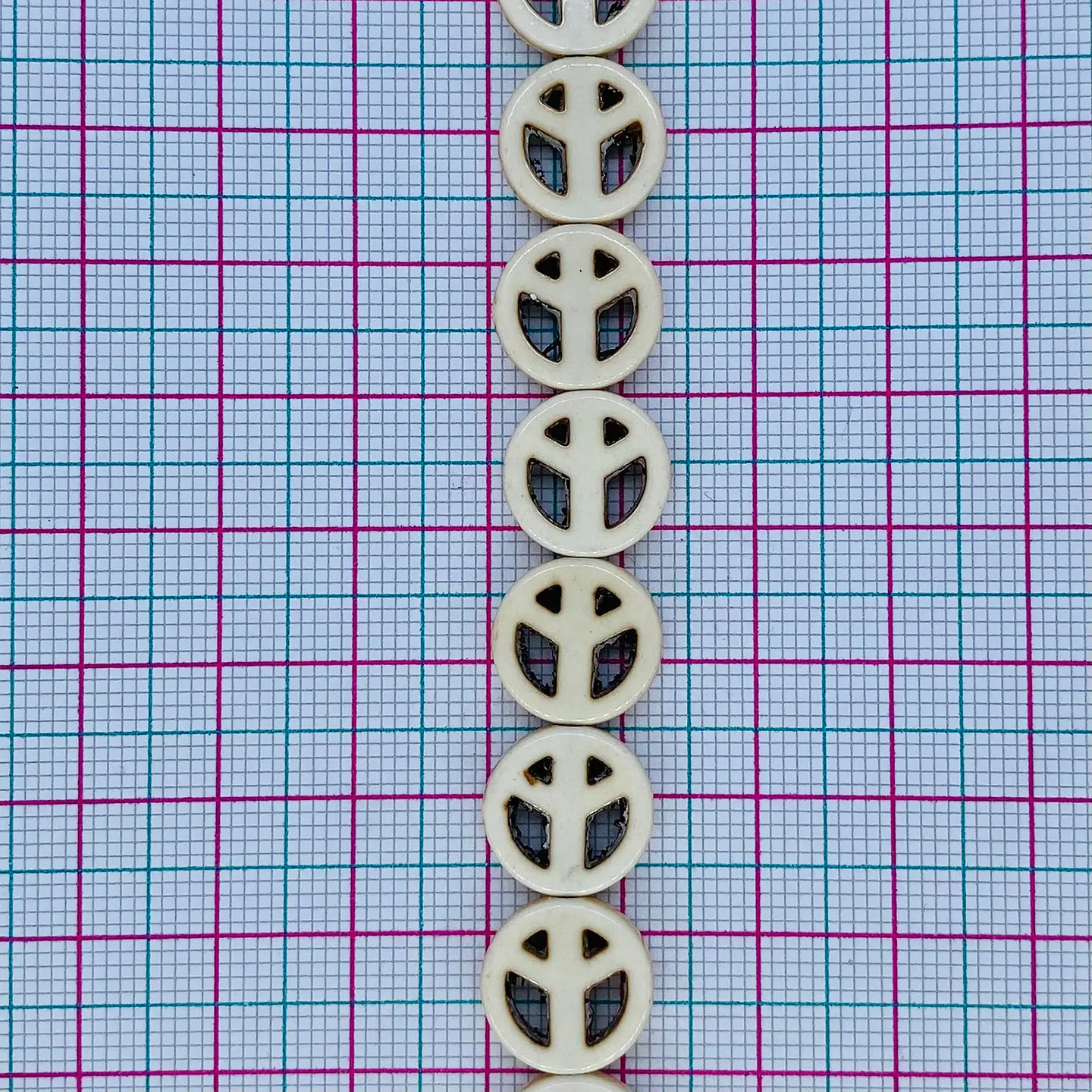 Símbolo de Paz • Fósil • 13x13 mm 2
