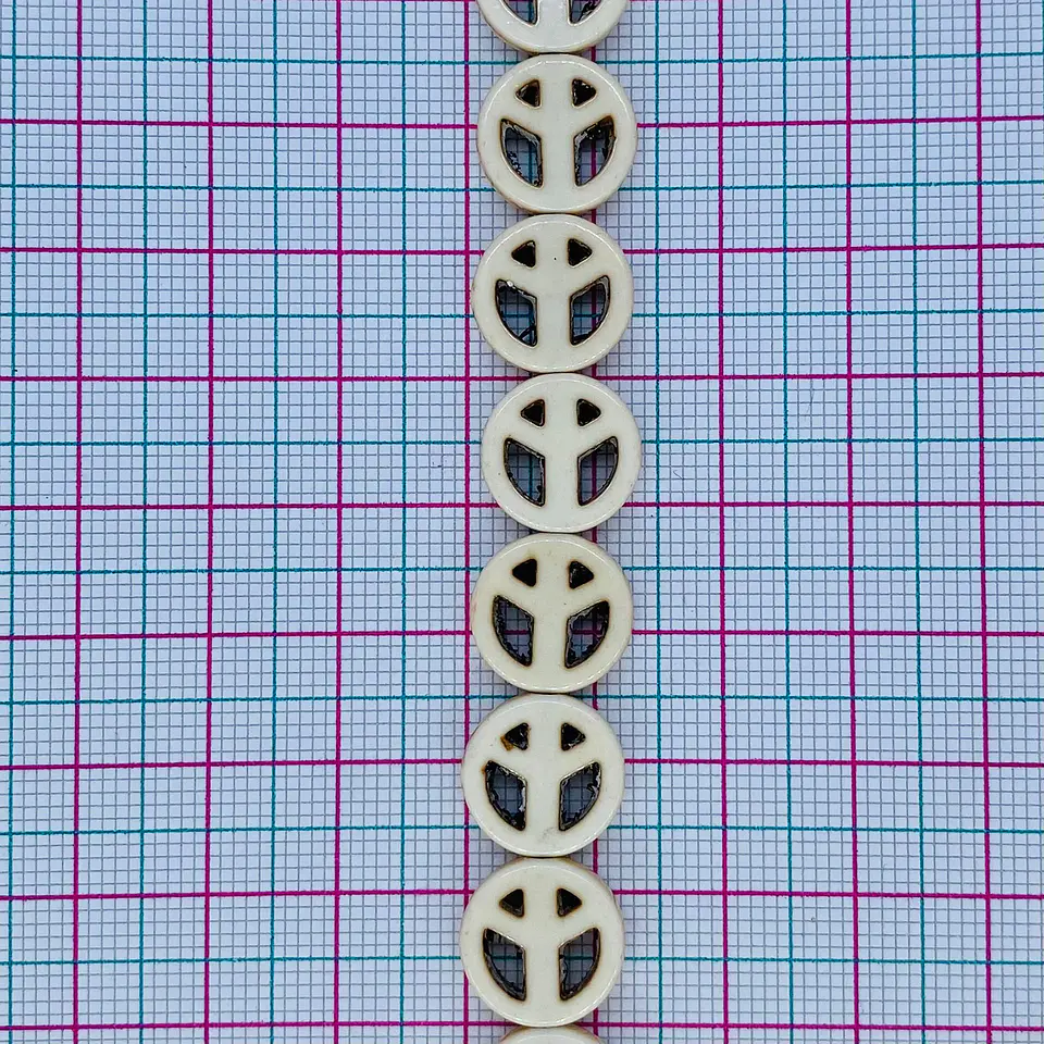 Símbolo de Paz • Fósil • 13x13 mm 2