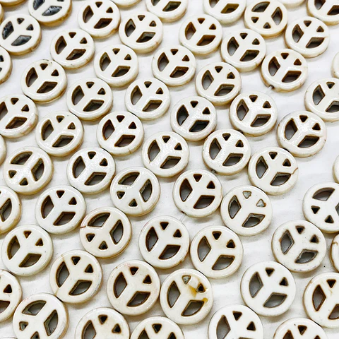 Símbolo de Paz • Fósil • 13x13 mm