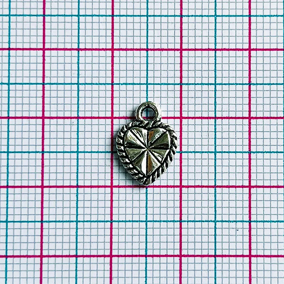 Dije Corazón Destellos • Zamak • 12x10 mm 2