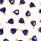 Dije Corazón • Cristal • Baño de Oro • 8x13 mm - Miniatura 3