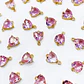 Dije Corazón • Cristal • Baño de Oro • 8x13 mm - Miniatura 4