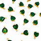 Dije Corazón • Cristal • Baño de Oro • 8x13 mm - Miniatura 1