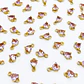 Dije Corazón Cristal • Baño de Oro • 8x4 mm - Miniatura 3