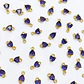Dije Corazón Cristal • Baño de Oro • 8x4 mm - Miniatura 4