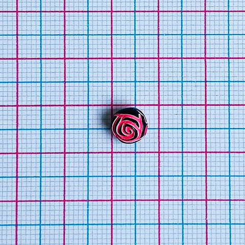 Bola Rosa Mística Negro/Neón • Plástico • 8 mm
