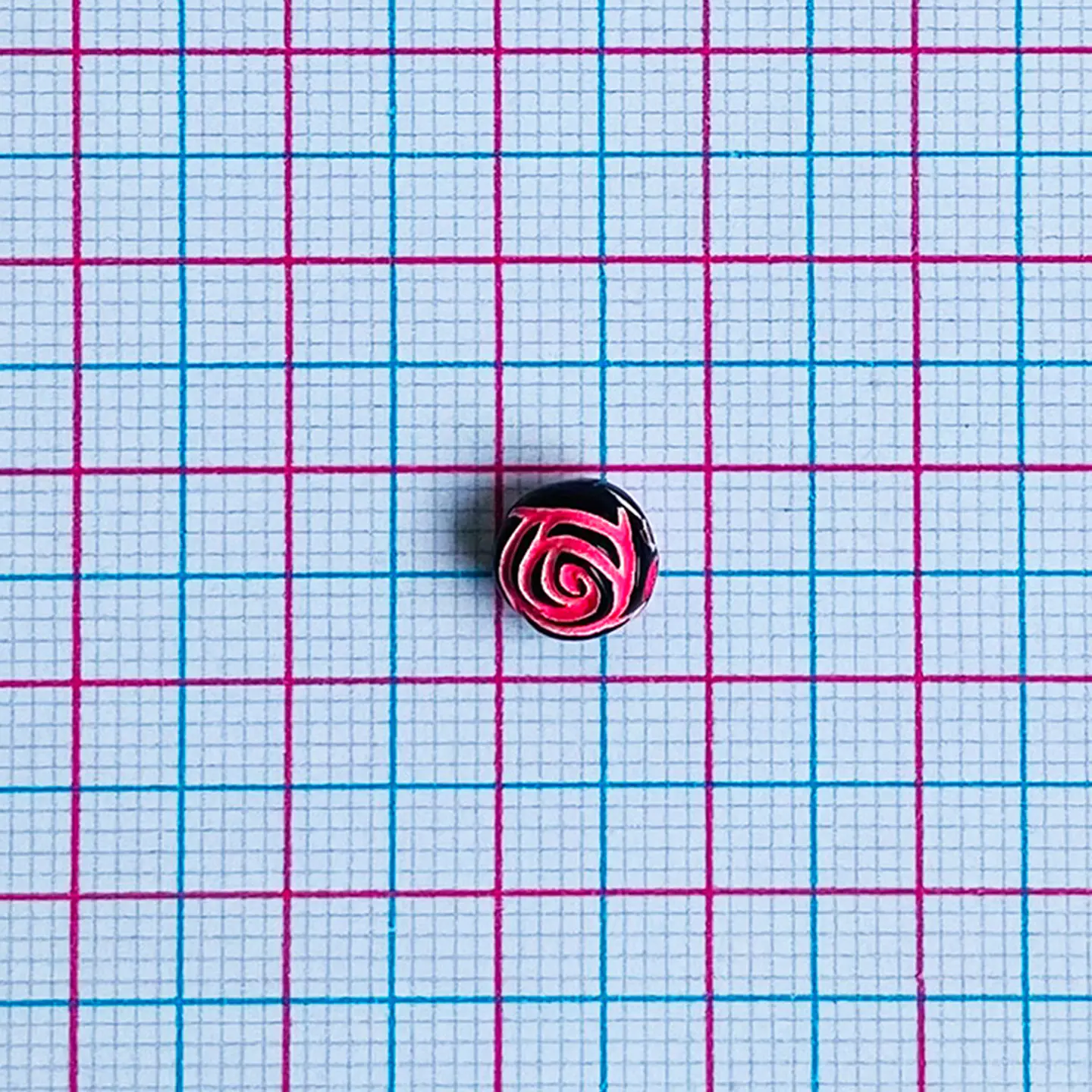 Bola Rosa Mística Negro/Neón • Plástico • 8 mm 2