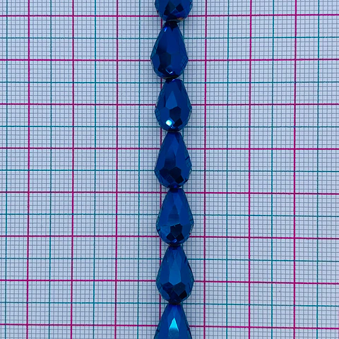 Separador Lágrima Facetada • Cristal • 8x15 mm