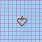 Mini Dije Silueta Corazón • Baño de Oro • 14x14 mm - Miniatura 2