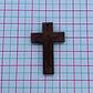 Dije Cruz Cristo Tallado Café • Madera • 24x37 mm - Miniatura 2