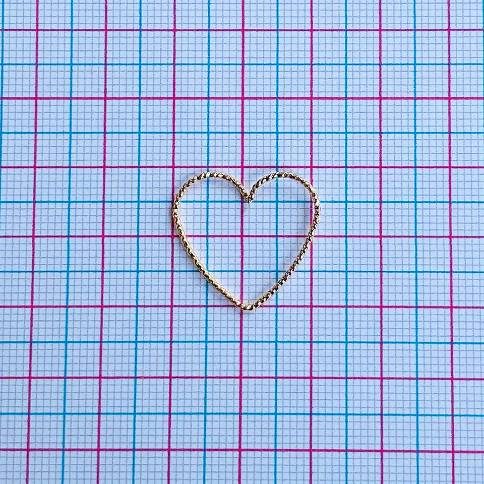 Silueta Corazón • Baño de Oro • 20x20 mm 2