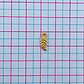 Mini Dije Pluma • Baño de Oro • 5x13 mm - Miniatura 2