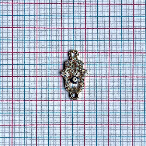 Dije Mano Hamsa Circones • Zamak • 12x22 mm
