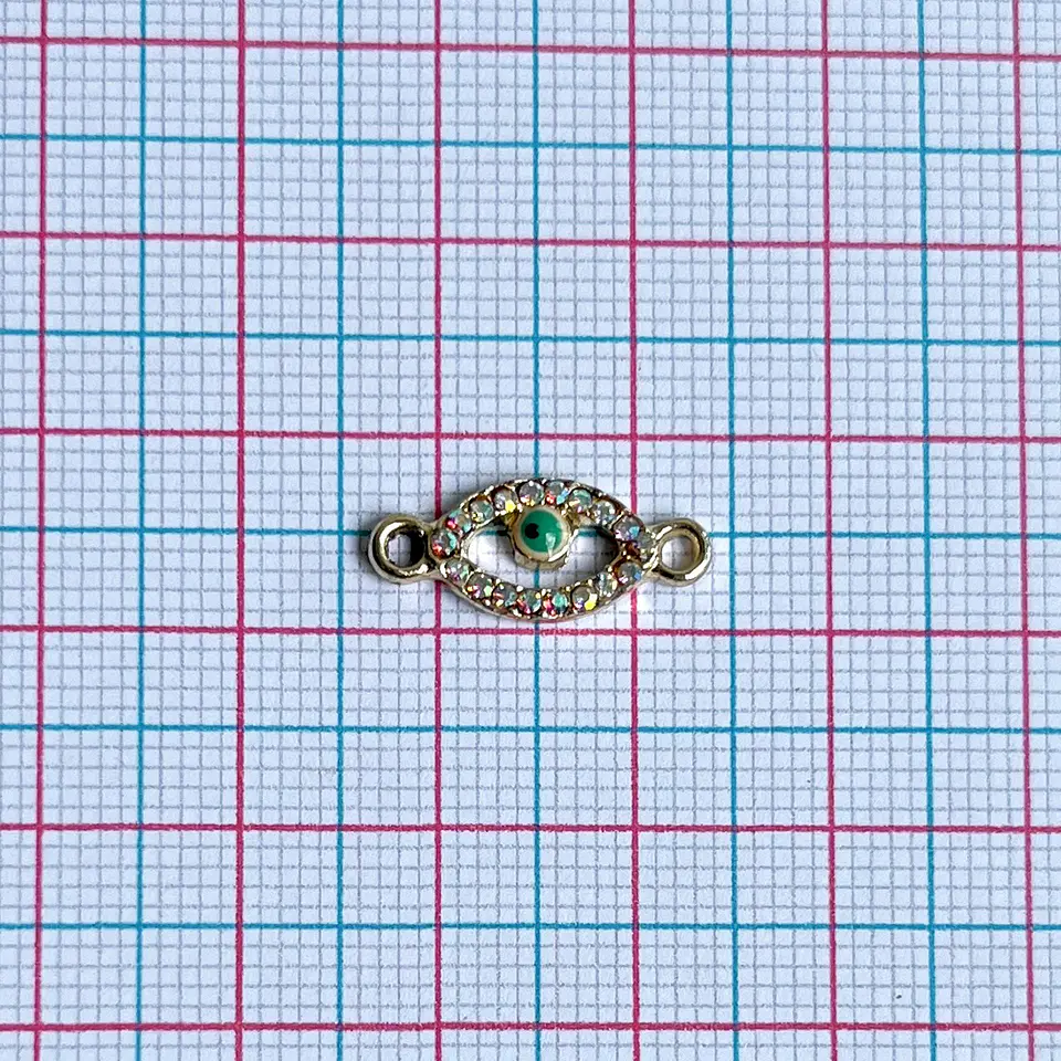Dije Ojo Turco Circones • Zamak • 18x8 mm 2