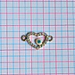 Dije Corazón Ojo Turco • Zamak • 25x15 mm - Miniatura 2