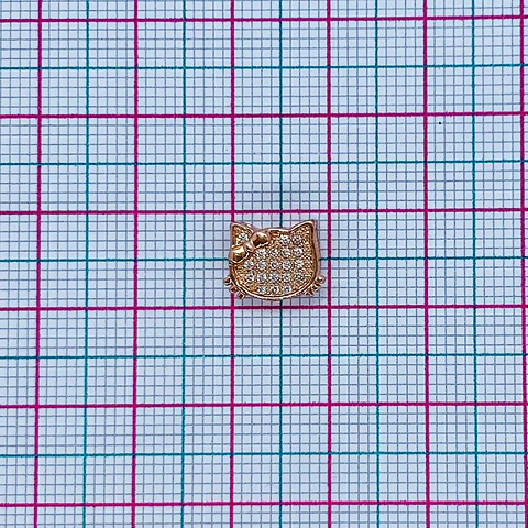 Dije Gatito Circones • Rodio • 9X9 MM