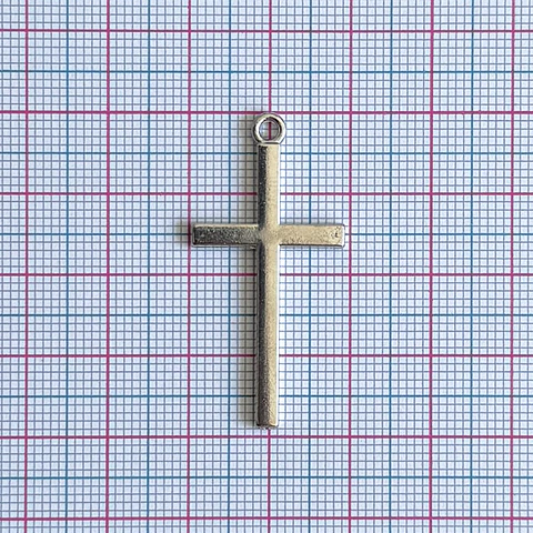 Dije Cruz Clásica Lisa • Zamak 20x40 mm