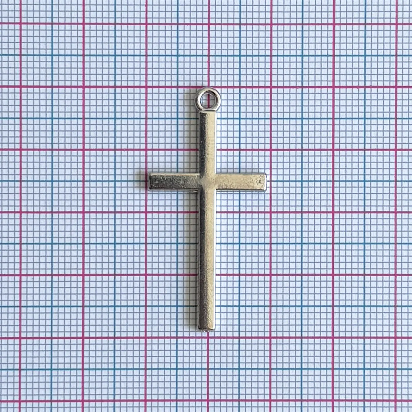 Dije Cruz Clásica Lisa • Zamak 20x40 mm 2