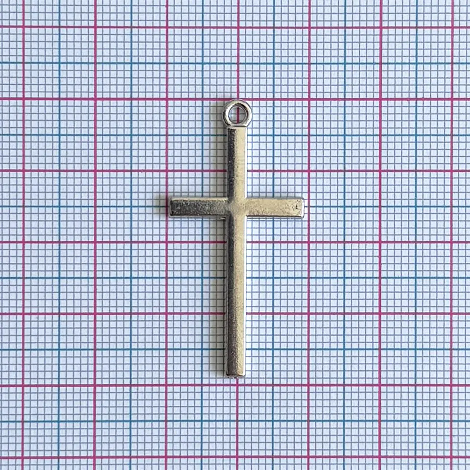 Dije Cruz Clásica Lisa • Zamak 20x40 mm 2