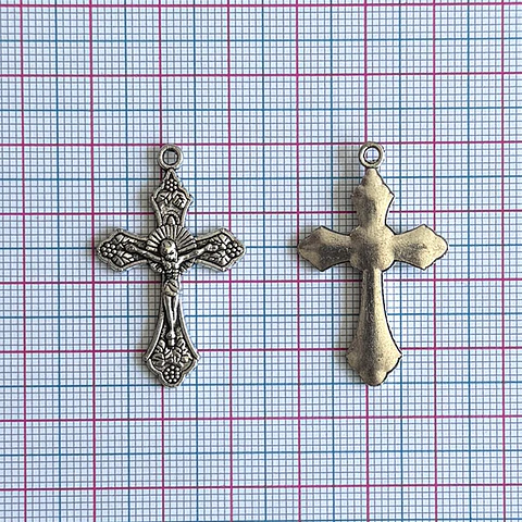 Dije Cruz Crucifijo • Zamak • 22x35 mm