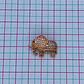 Separador Elefante Rosa Viejo • Rodio • 18x23 mm - Miniatura 2