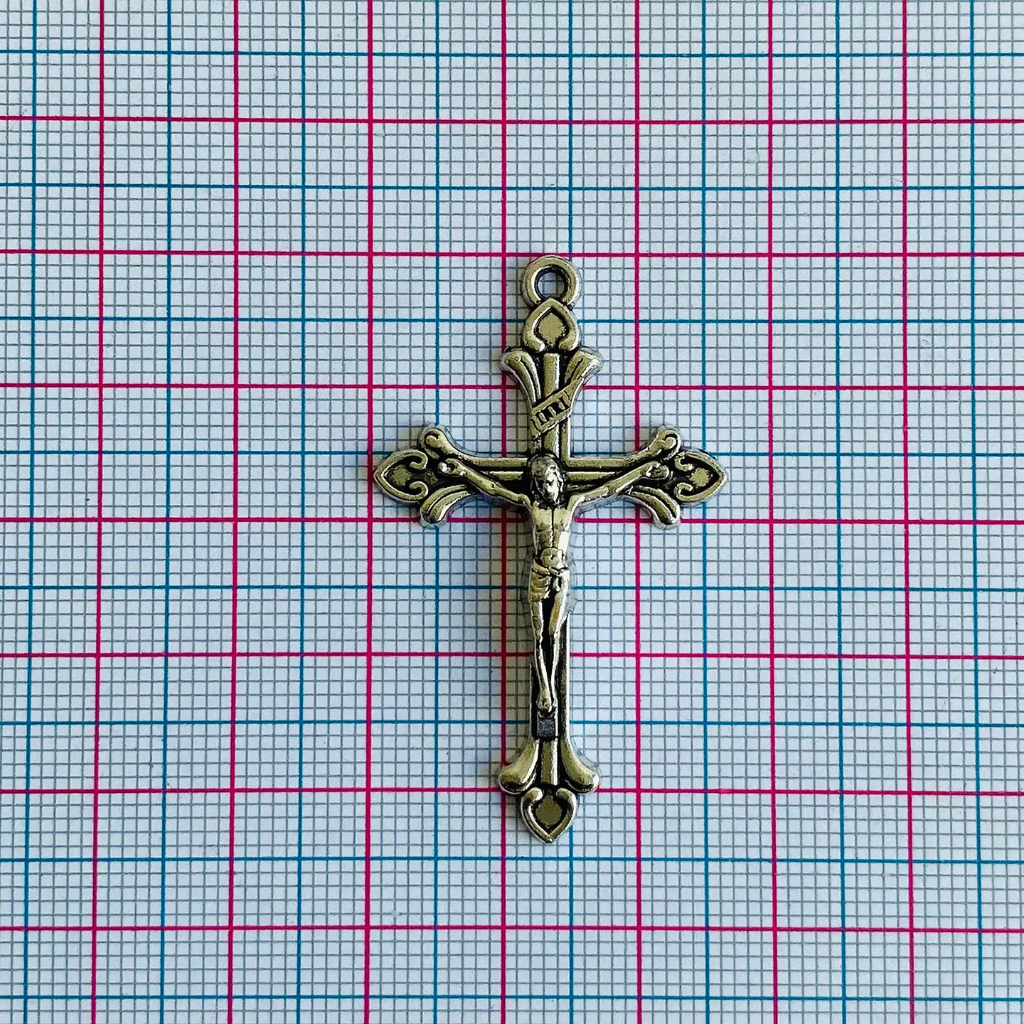 Dije Cruz Crucifijo Ornamentado • Zamak • 26x45 mm 2
