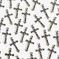 Dije Cruz Crucifijo Rayos • Zamak • 13x24 mm - Miniatura 1