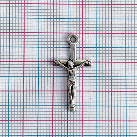Dije Cruz Crucifijo Minimalista • Zamak • 13x27 mm