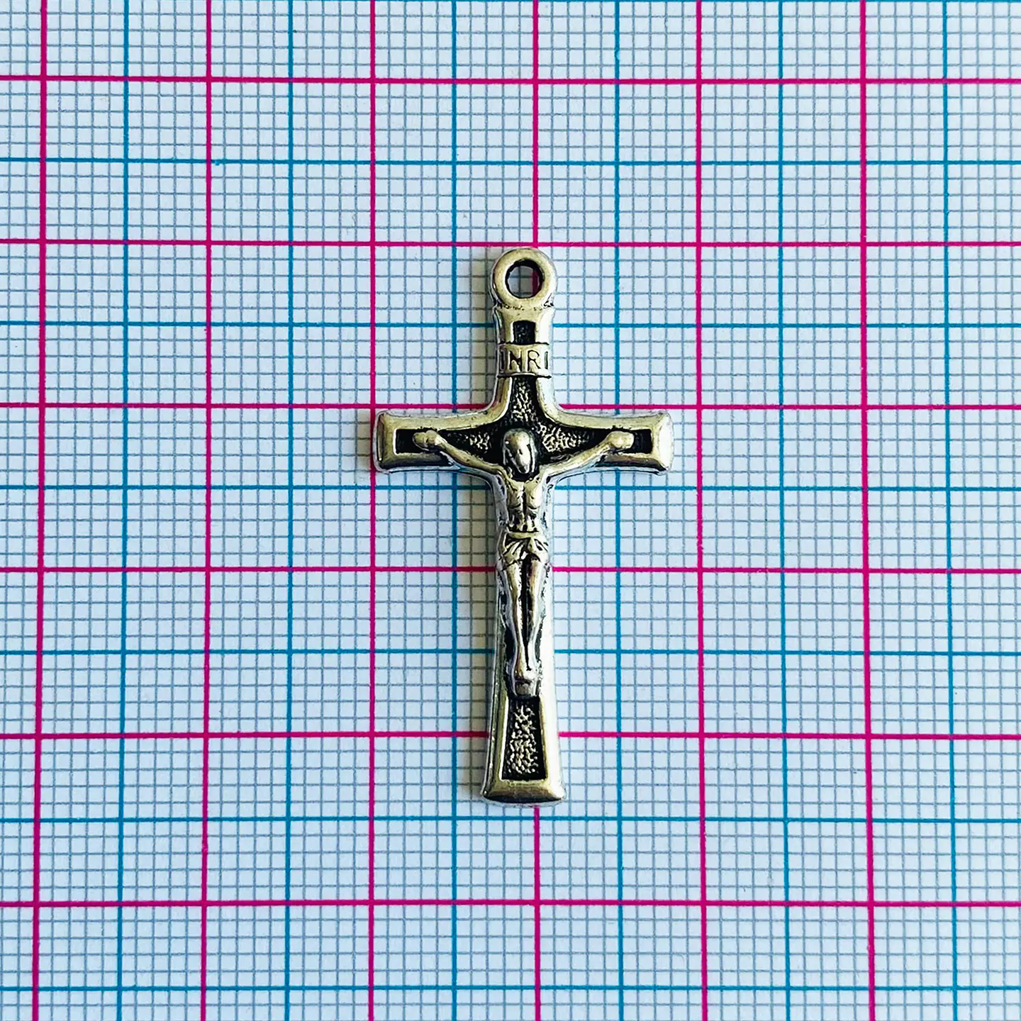 Dije Cruz Crucifijo de Fátima • Zamak • 18x34 mm 2