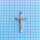 Dije Cruz Crucifijo Tubular Minimalista • Zamak • 25x43 mm - Miniatura 2