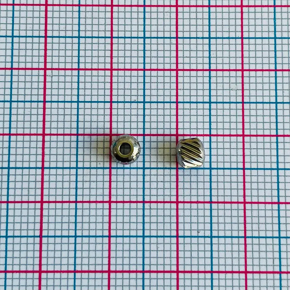 Separador Barril Estriado Plateado • Acero • 4x4 mm 2