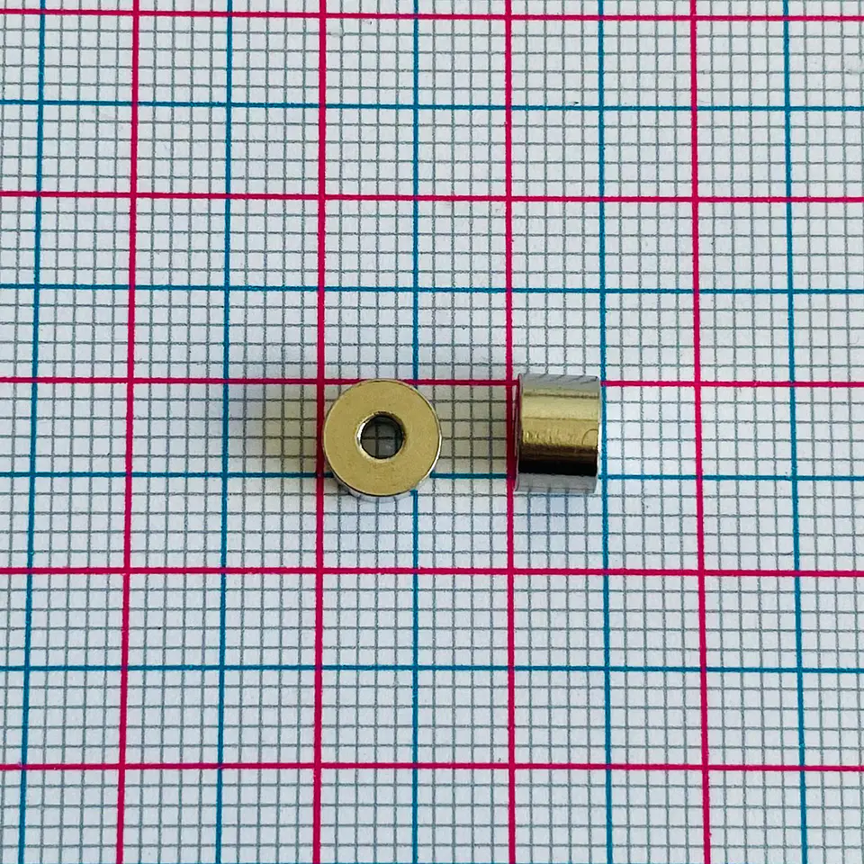 Separador Cilindro Liso Plateado • Acero • 6x6 mm 2