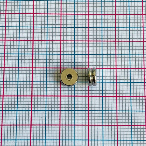Separador de Doble Argolla Plateado • Acero • 6x6 mm