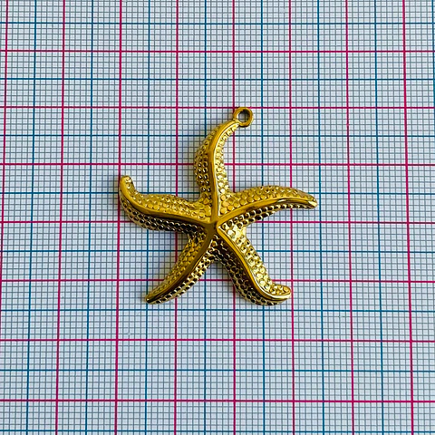 Dije Estrella de Mar Grande • Acero • 35x35 mm