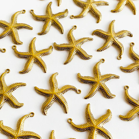 Dije Estrella de Mar Grande • Acero • 35x35 mm