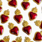 Dije Sagrado Corazón Resina Roja • Acero • 24x48 mm - thumbnail 1