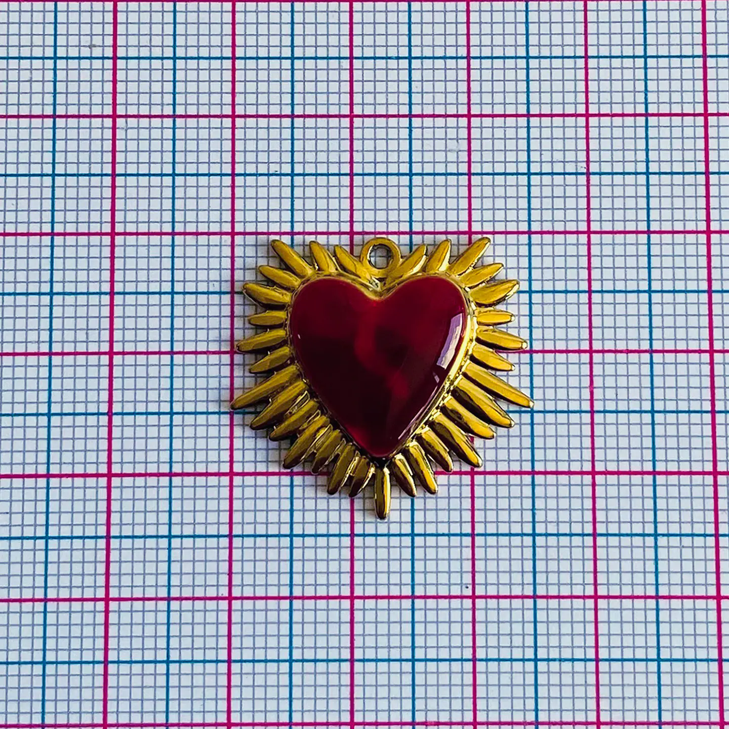 Dije Corazón Resplandeciente • Acero • 25x25 mm 2