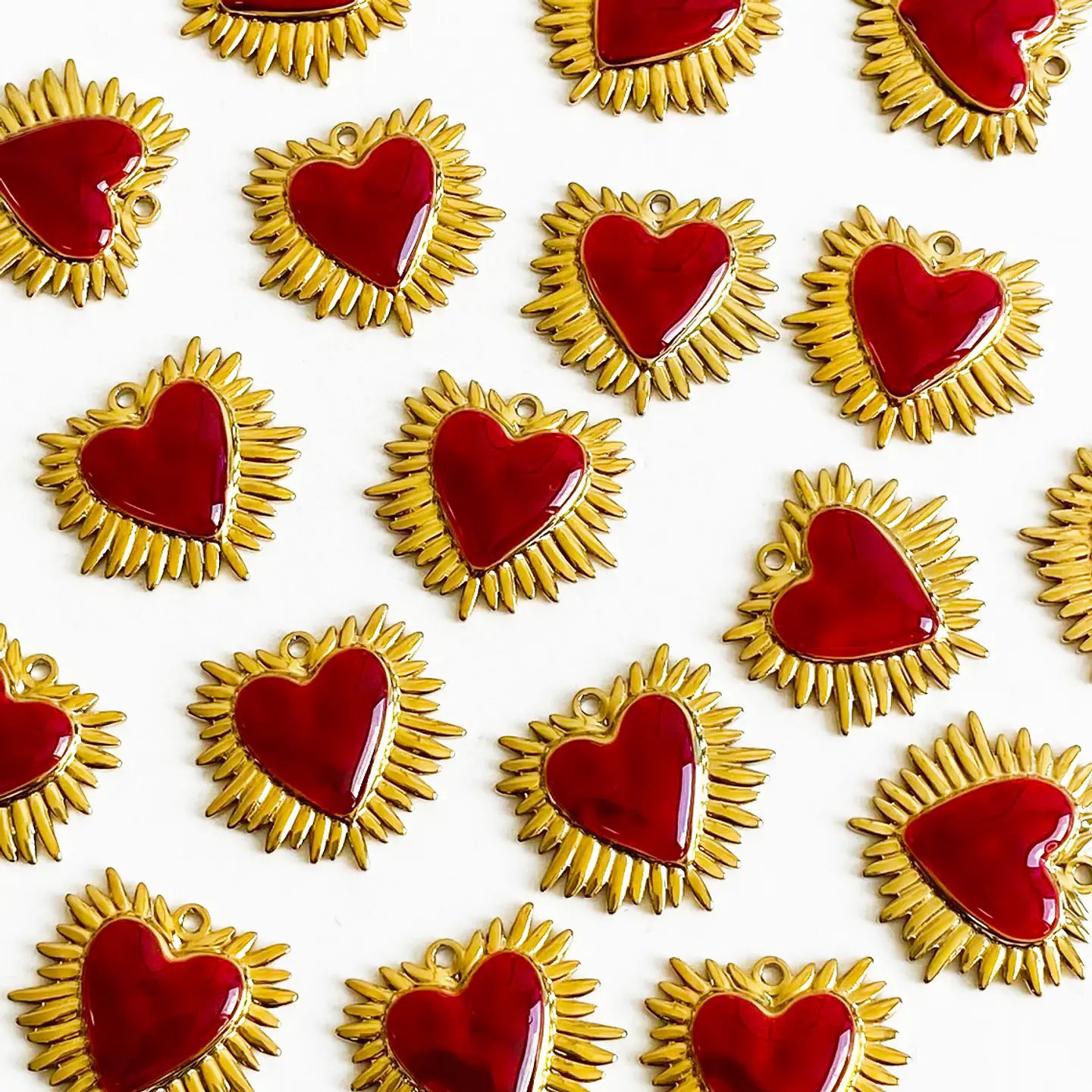 Dije Corazón Resplandeciente • Acero • 25x25 mm 1